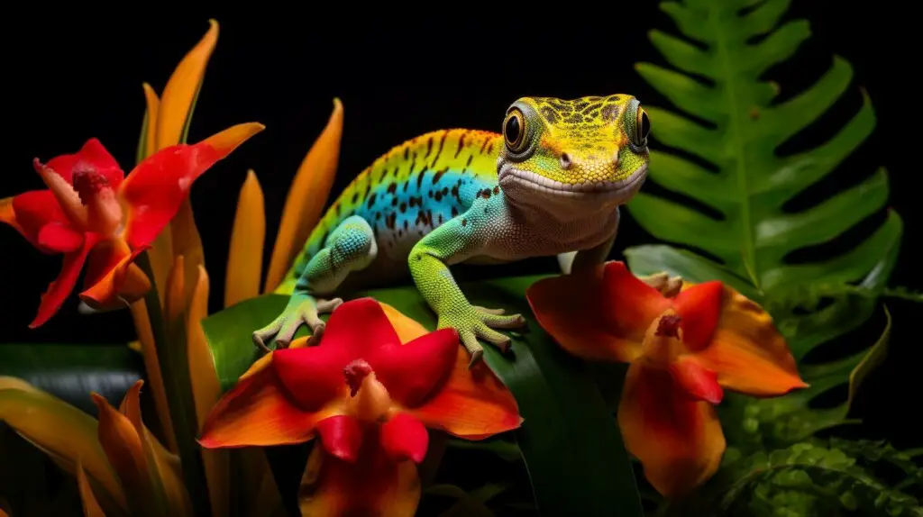 Banded Day Gecko in its natural habitat